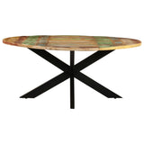 Dining Table Round 175x75 cm Solid Reclaimed Wood