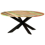 Dining Table Round 175x75 cm Solid Reclaimed Wood
