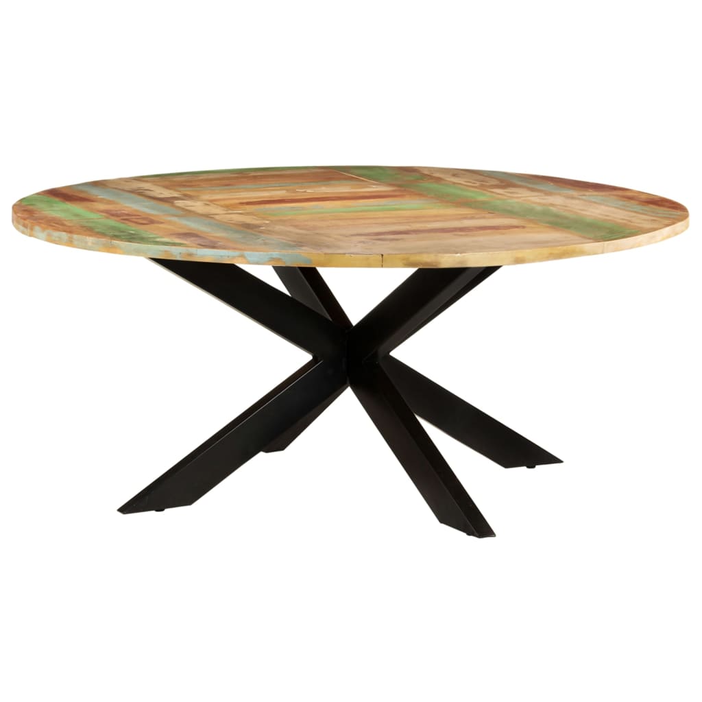 Dining Table Round 175x75 cm Solid Reclaimed Wood