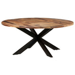 Dining Table Round 175x75 cm Acacia Wood with Honey Finish