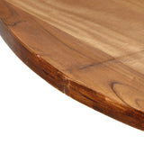 Dining Table Round 175x75 cm Acacia Wood with Honey Finish - 45-Degree Angle
