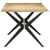 Dining Table 180x90x76 cm Solid Mango Wood - Side View