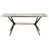 Dining Table 180x90x76 cm Solid Mango Wood - Front View