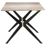 Dining Table 180x90x76 cm Solid Mango Wood - Side View