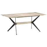 Dining Table 180x90x76 cm Solid Mango Wood - Extra Image