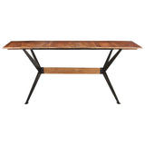 Dining Table 180x90x76 cm Solid Mango Wood - Front View