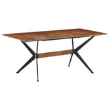 Dining Table 180x90x76 cm Solid Mango Wood - Close-Up Angle