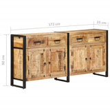 Sideboard 172x35x80 cm Solid Mango Wood - Close-Up Angle