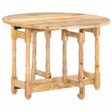 Dining Table Round 110x76 cm Solid Mango Wood - Extra Image
