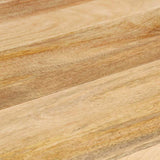 Dining Table Round 110x76 cm Solid Mango Wood - Close-Up Angle