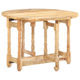Dining Table Round 110x76 cm Solid Mango Wood - Extra Image