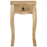 Bed Cabinet 28x28x46 cm Solid Mango Wood - Front View