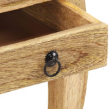 Bed Cabinet 28x28x46 cm Solid Mango Wood - Close-Up Angle