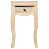 Bed Cabinet 28x28x46 cm Solid Mango Wood - Front View