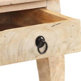 Bed Cabinet 28x28x46 cm Solid Mango Wood - Close-Up Angle