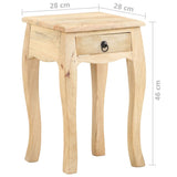 Bed Cabinet 28x28x46 cm Solid Mango Wood - Low Angle