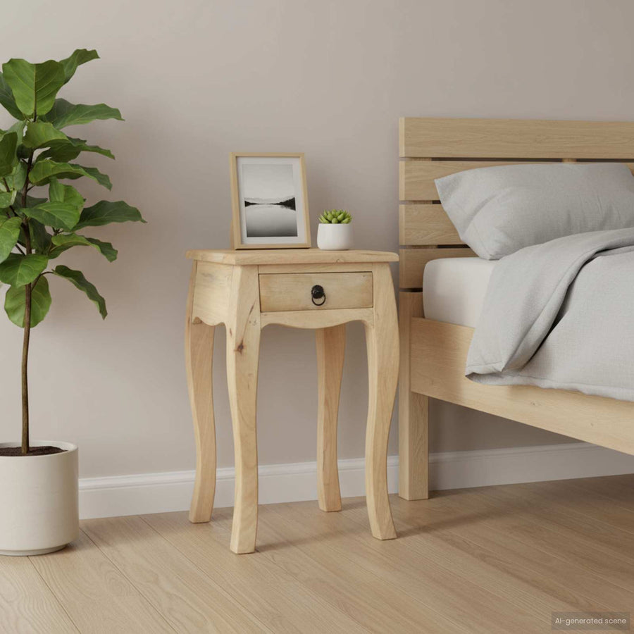 Bed Cabinet 28x28x46 cm Solid Mango Wood