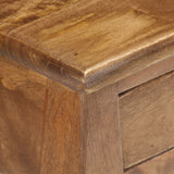Bed Cabinet 28x28x46 cm Solid Mango Wood - Rear View