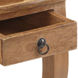 Bed Cabinet 28x28x46 cm Solid Mango Wood - Close-Up Angle