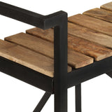 Kitchen Trolley 87x36x81 cm Solid Mango Wood - Rear View