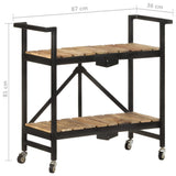 Kitchen Trolley 87x36x81 cm Solid Mango Wood - Extra Image