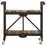 Kitchen Trolley 87x36x81 cm Solid Reclaimed Wood - Front View