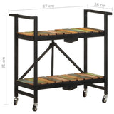 Kitchen Trolley 87x36x81 cm Solid Reclaimed Wood - Extra Image