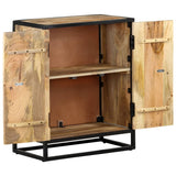 Hand Carved Sideboard 60x35x75 cm Solid Mango Wood - Front View