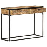 Console Table 100x35x75 cm Solid Mango Wood - Front View