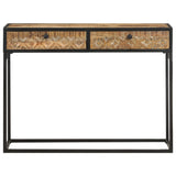 Console Table 100x35x75 cm Solid Mango Wood - Side View