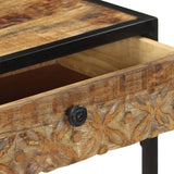 Console Table 100x35x75 cm Solid Mango Wood - Rear View