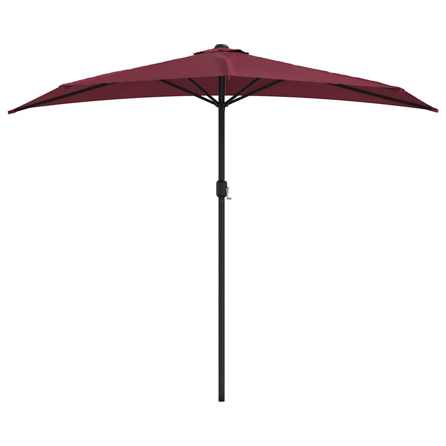 Balcony Parasol with Aluminium Pole Bordeaux Red 270x144x222 cm