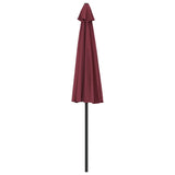 Balcony Parasol with Aluminium Pole Bordeaux Red 270x144x222 cm Half - 45-Degree Angle