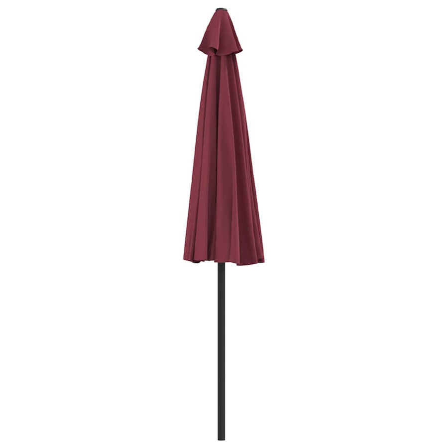 Balcony Parasol with Aluminium Pole Bordeaux Red 270x144x222 cm