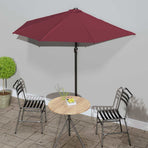 Balcony Parasol with Aluminium Pole Bordeaux Red 270x144x222 cm