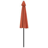 Balcony Parasol with Aluminium Pole Terracotta 270x144x222 cm Half - 45-Degree Angle