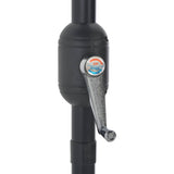 Balcony Parasol with Aluminium Pole Black 270x144x222 cm Half - Close-Up Angle