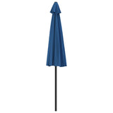 Balcony Parasol with Aluminium Pole Blue 270x144x222 cm Half