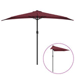 Balcony Parasol with Aluminium Pole Bordeaux Red 300x155x223 cm