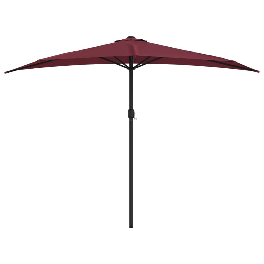 Balcony Parasol with Aluminium Pole Bordeaux Red 300x155x223 cm