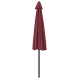 Balcony Parasol with Aluminium Pole Bordeaux Red 300x155x223 cm Half