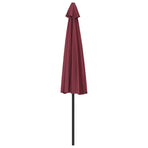 Balcony Parasol with Aluminium Pole Bordeaux Red 300x155x223 cm