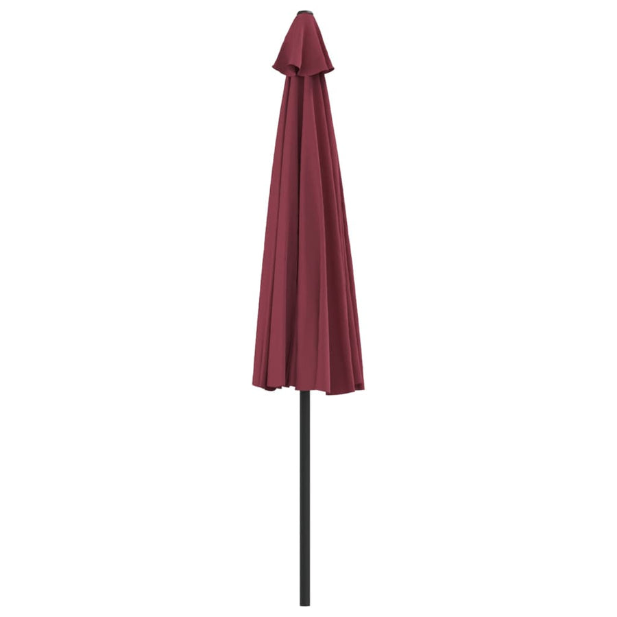 Balcony Parasol with Aluminium Pole Bordeaux Red 300x155x223 cm