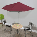 Balcony Parasol with Aluminium Pole Bordeaux Red 300x155x223 cm