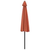 Balcony Parasol with Aluminium Pole Terracotta 300x155x223 cm Half - 45-Degree Angle