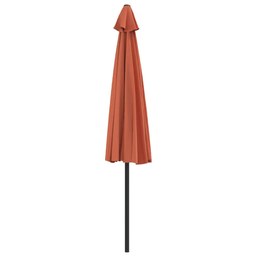 Balcony Parasol with Pole Terracotta 300x155x223 cm Half