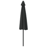 Balcony Parasol with Aluminium Pole Black 300x155x223 cm Half - 45-Degree Angle