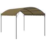 Gazebo 4x3x2.6 m Taupe 180 g/m² - Front View