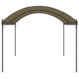 Gazebo 4x3x2.6 m Taupe 180 g/m² - Side View