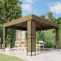 Gazebo with Double Roof 3x3x2,7 m Taupe 180 g/m²